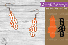 Boo Laser Cut Earrings SVG Bundle - CraftNest - Digital Crafting and Art