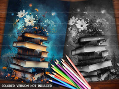 Book Reading Coloring Books - CraftNest - Digital Crafting and Art