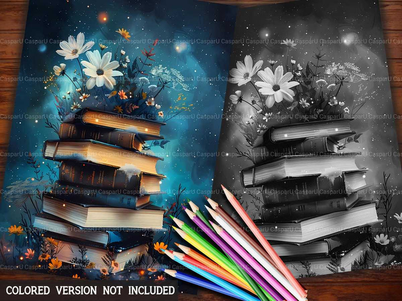 Book Reading Coloring Books - CraftNest - Digital Crafting and Art