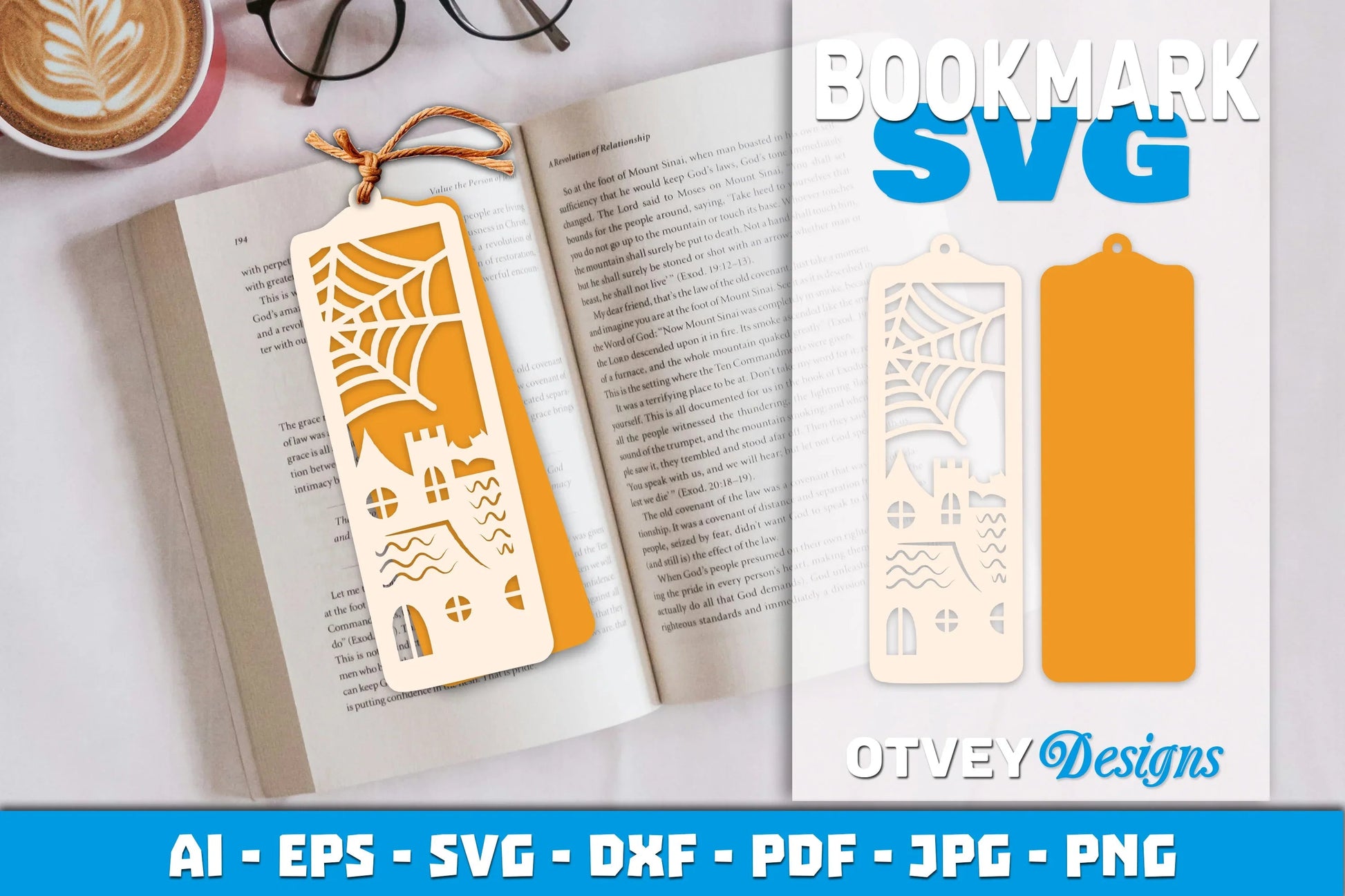 Halloween Lasercut Bookmark SVG Bundle - CraftNest - Digital Crafting and Art