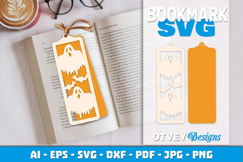Halloween Lasercut Bookmark SVG Bundle - CraftNest - Digital Crafting and Art