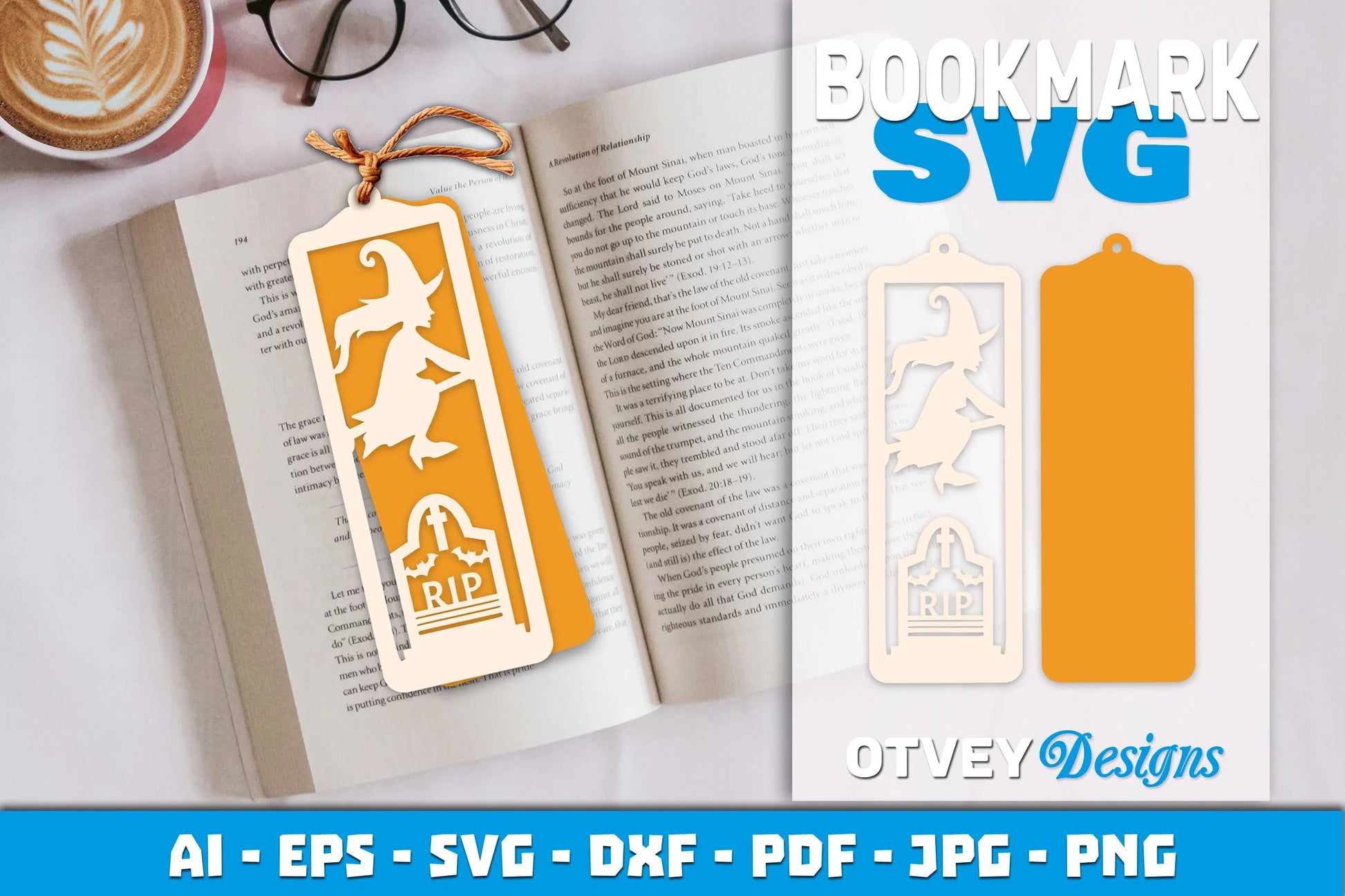 Halloween Lasercut Bookmark SVG Bundle - CraftNest - Digital Crafting and Art