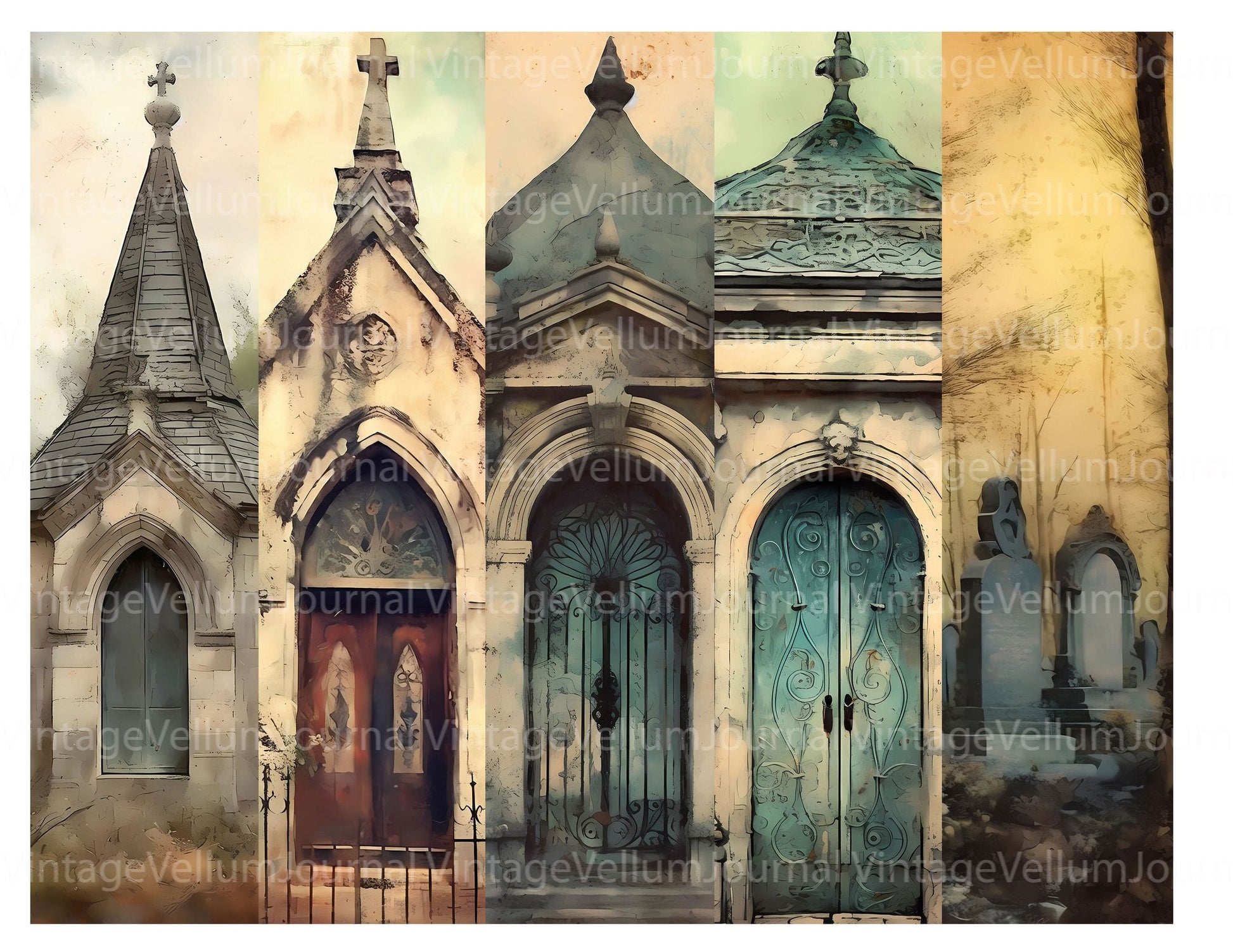 Graveyards Junk Journal Pages - CraftNest