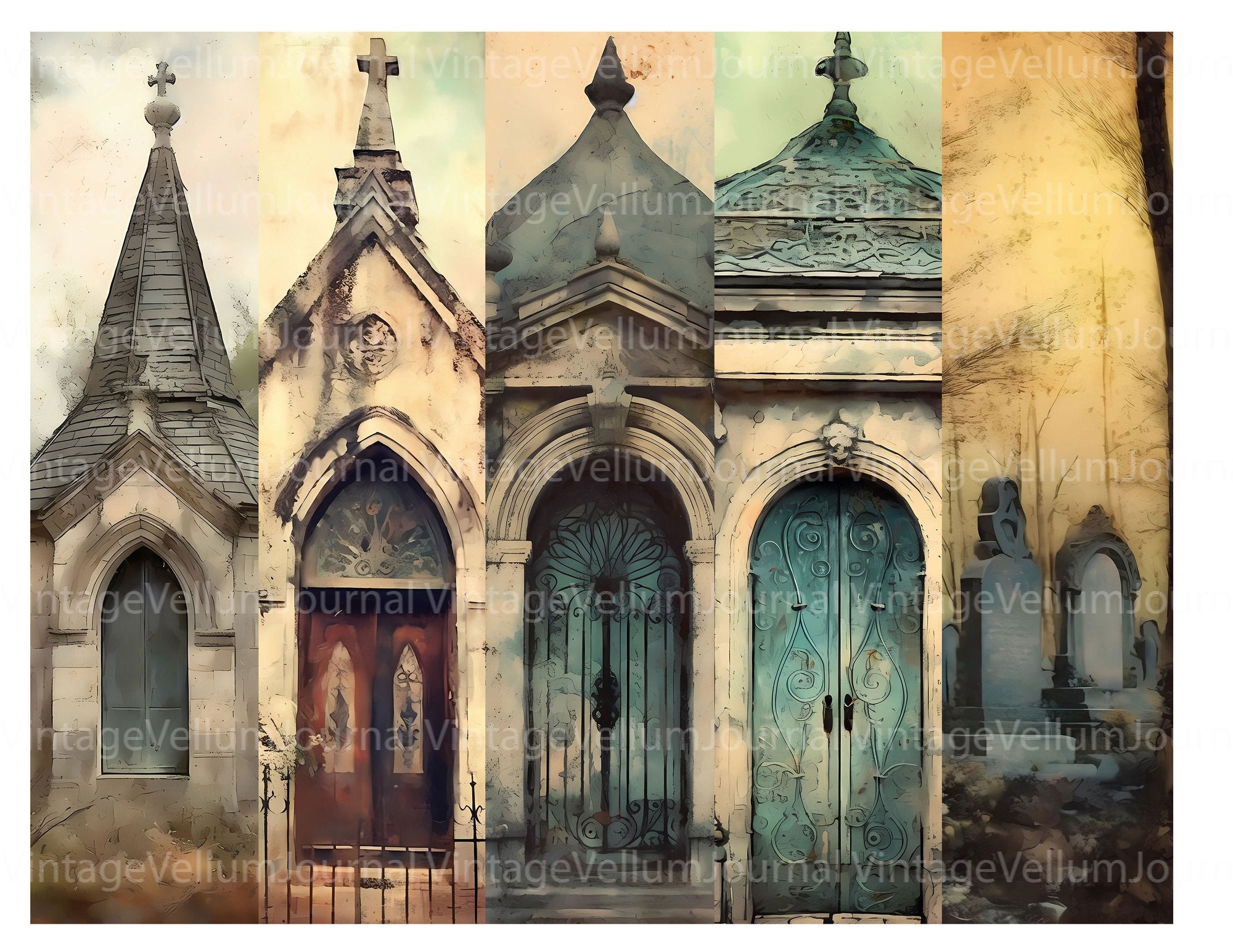 Graveyards Junk Journal Pages - CraftNest