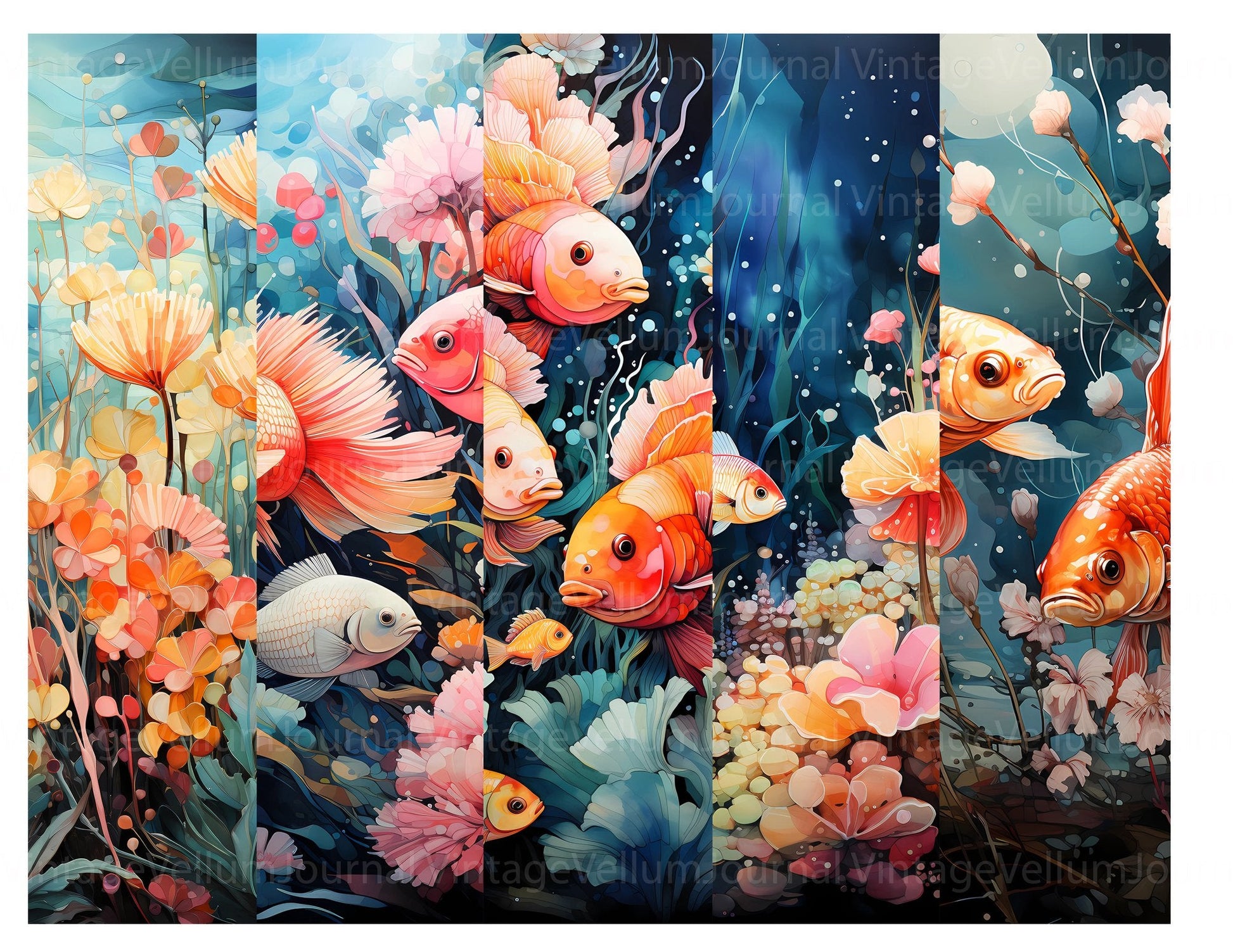 Cute Under the Sea Junk Journal Pages - CraftNest