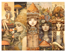Mushroom Princess Junk Journal Pages - CraftNest