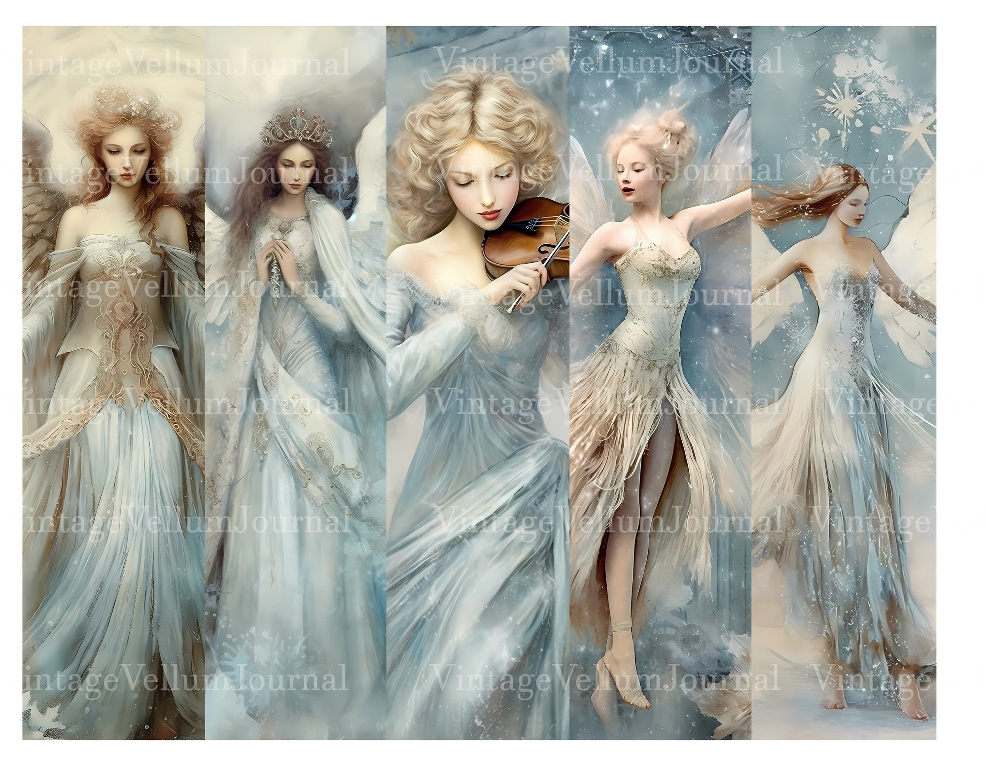 Ice Angels Junk Journal Pages - CraftNest