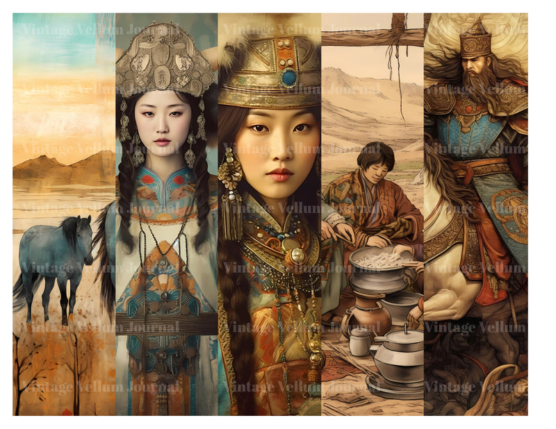 Mongolians Junk Journal Pages - CraftNest