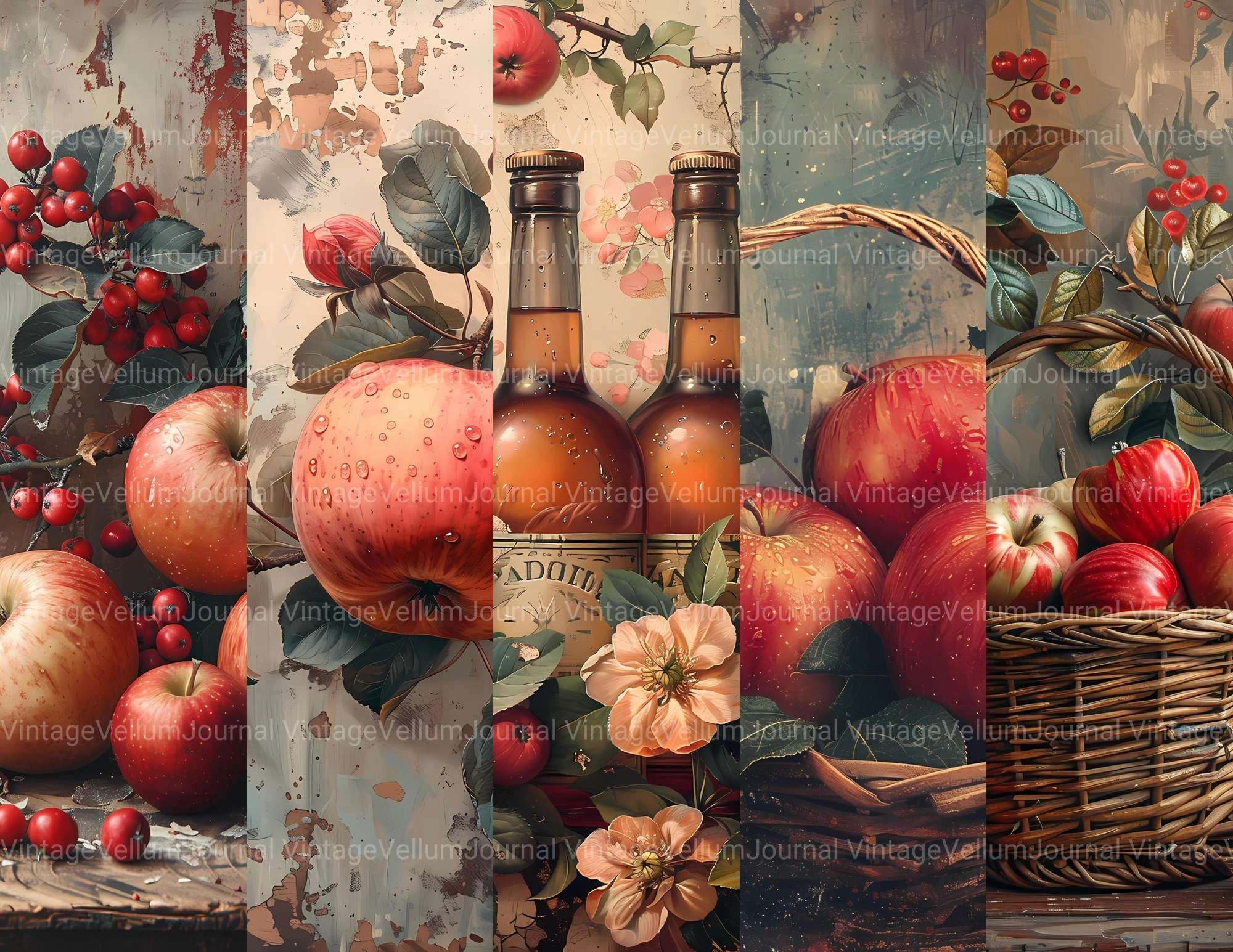 Apple Junk Journal Pages - CraftNest - Digital Crafting and Art