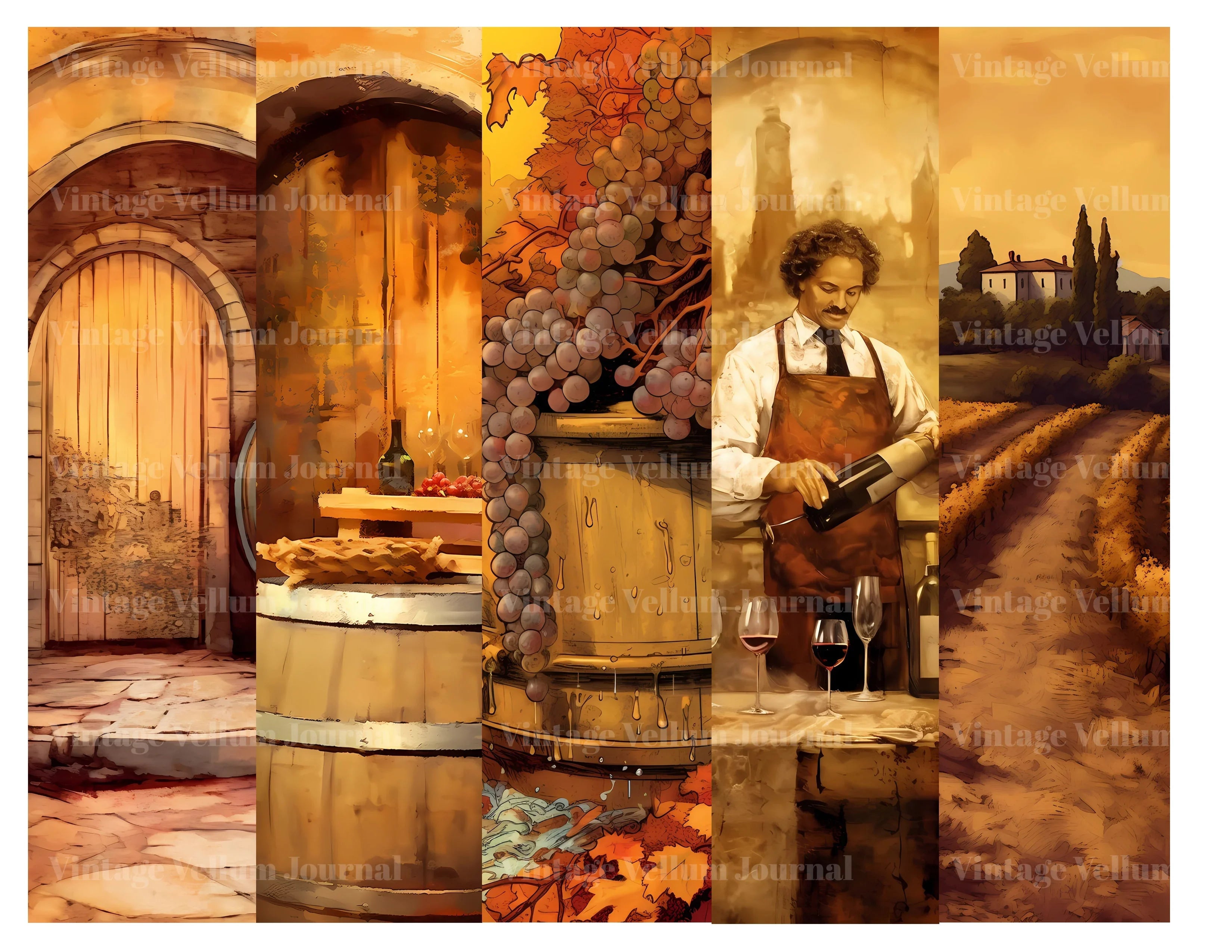 Winvery - Vineyard Junk Journal Pages - CraftNest