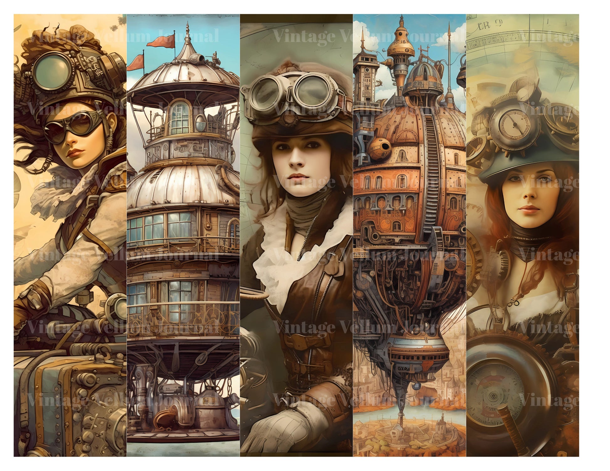 Steampunk Aviator World Junk Journal Pages - CraftNest