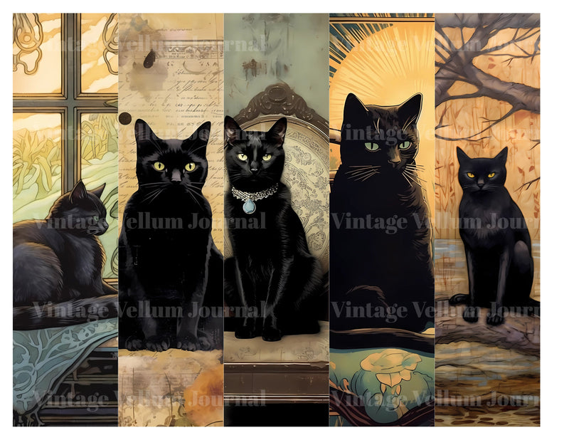Black Cats Junk Journal Pages - CraftNest