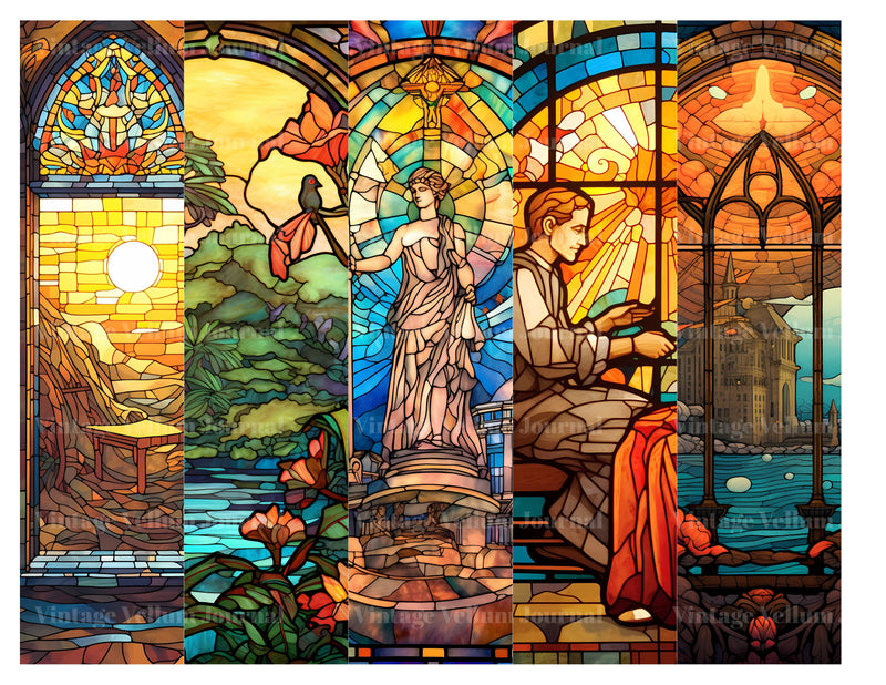Stained Glass Junk Journal Pages - CraftNest
