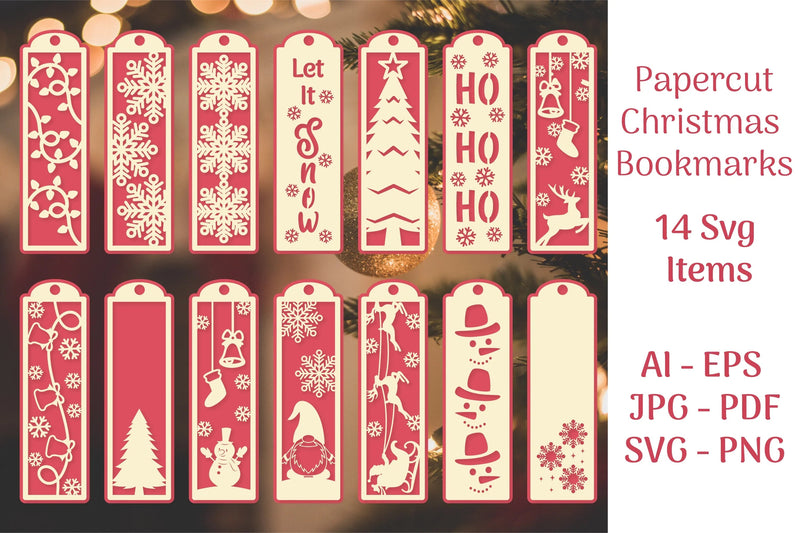 Paper Cut SVG Bundle for Bookmarks - CraftNest - Digital Crafting and Art