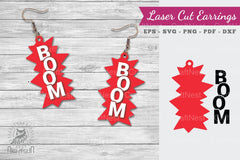 Boom Laser Cut Earrings SVG Design Bundle - CraftNest - Digital Crafting and Art