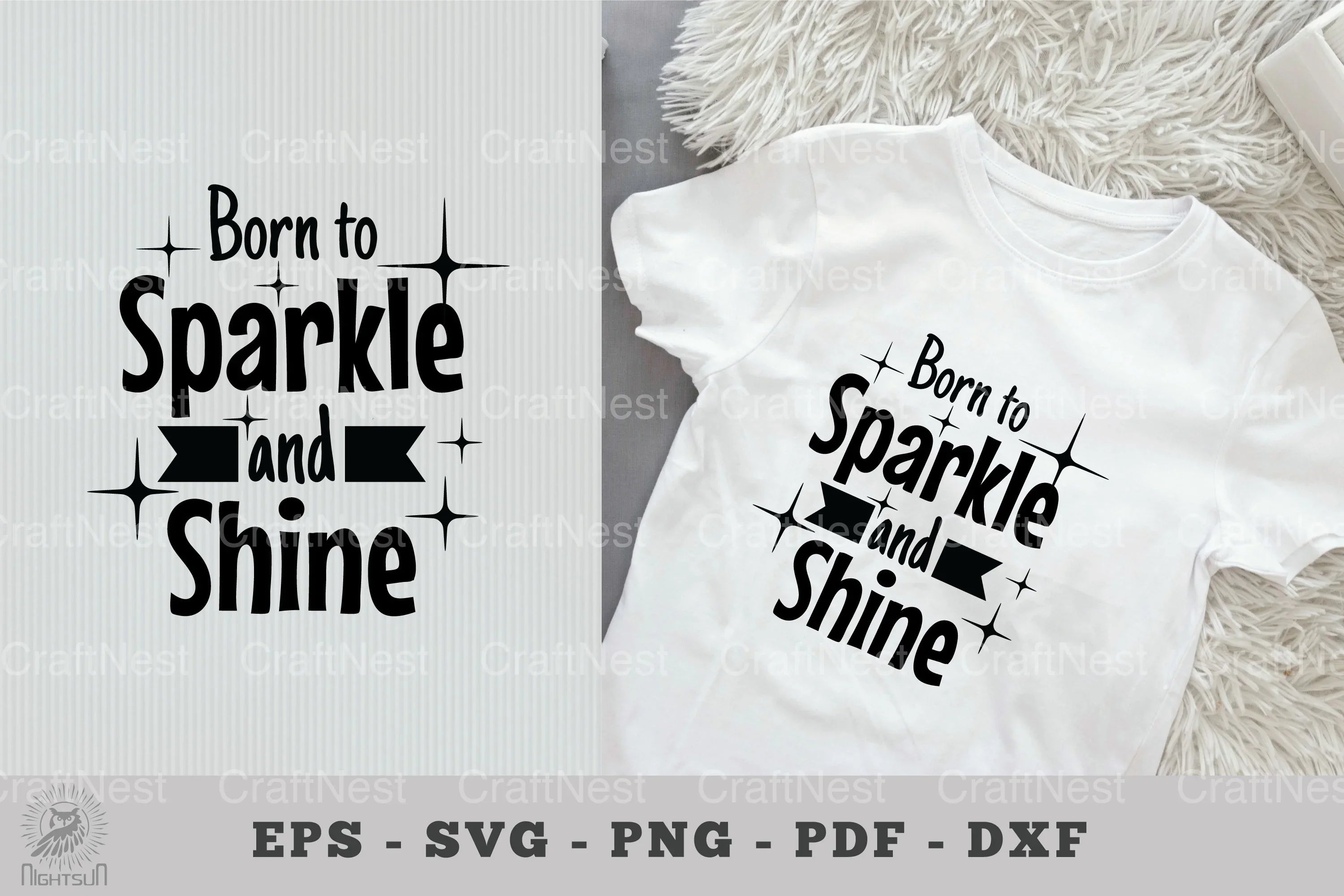 Born to Sparkle and Shine Baby Quotes SVG Bundle - CraftNest - Digital Crafting and Art