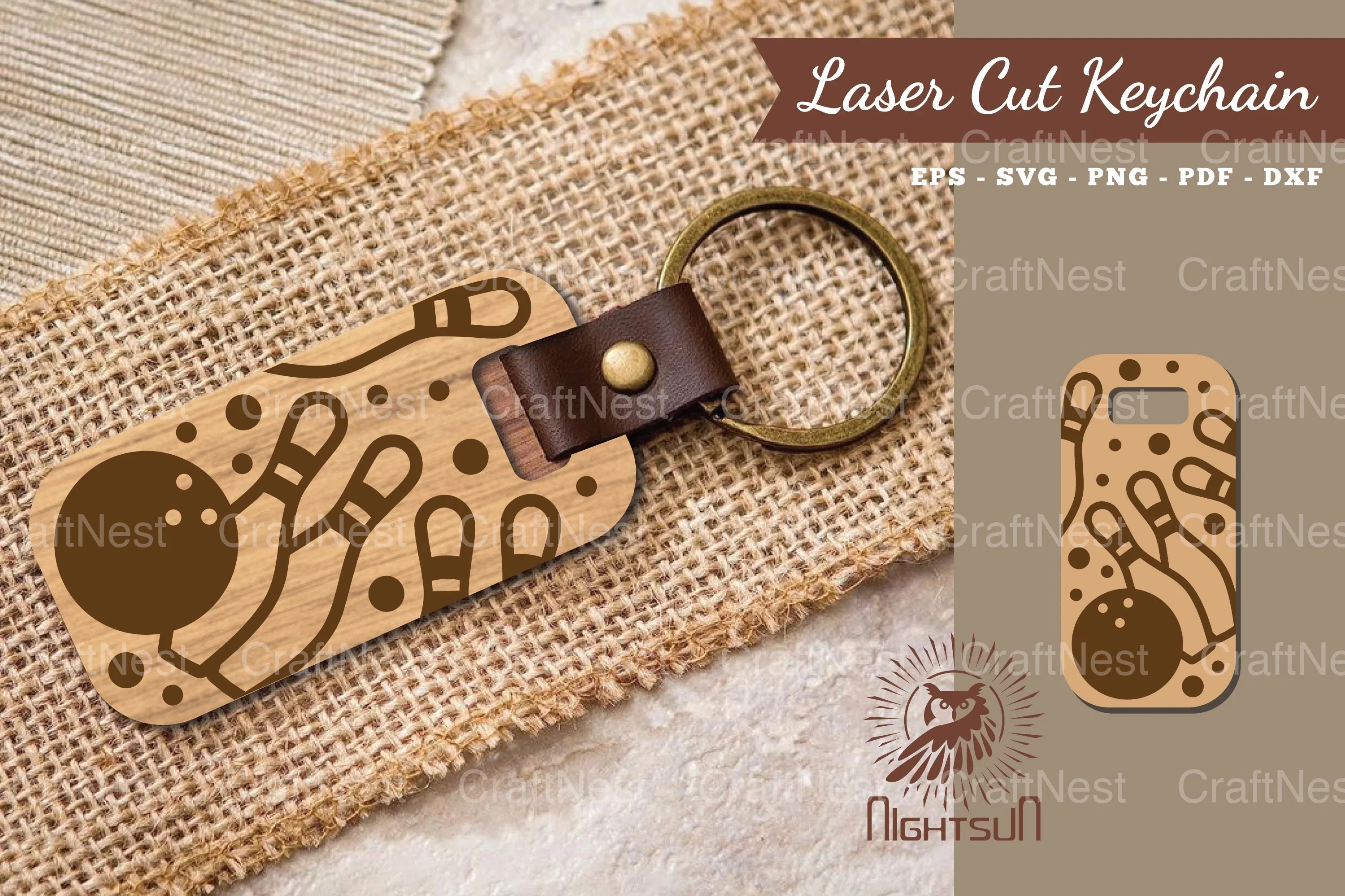 Bowling Laser Cut Keychain Clipart Bundle - CraftNest - Digital Crafting and Art