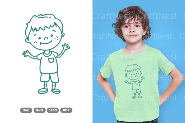 Boy Doodle Clipart Bundle - CraftNest - Digital Crafting and Art