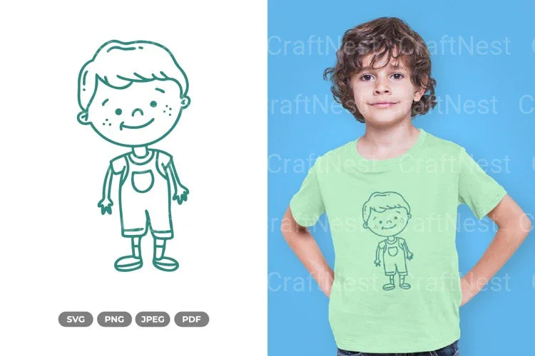 Boy Doodle Clipart Bundle - CraftNest - Digital Crafting and Art