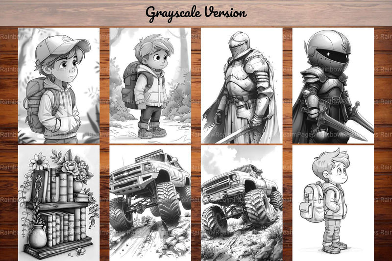 Boys Back To School Coloring Books - CraftNest - Digital Crafting and Art