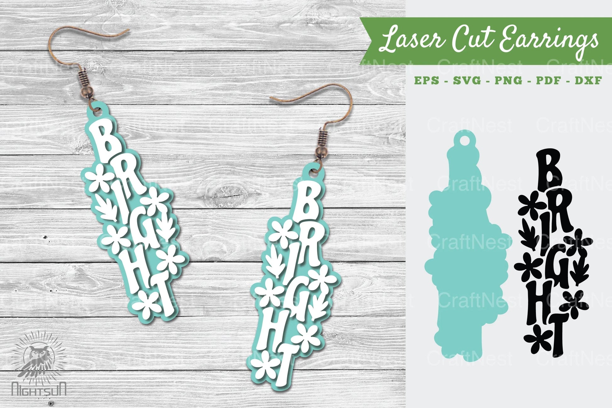 Bright Laser Cut Earrings SVG Bundle - CraftNest - Digital Crafting and Art