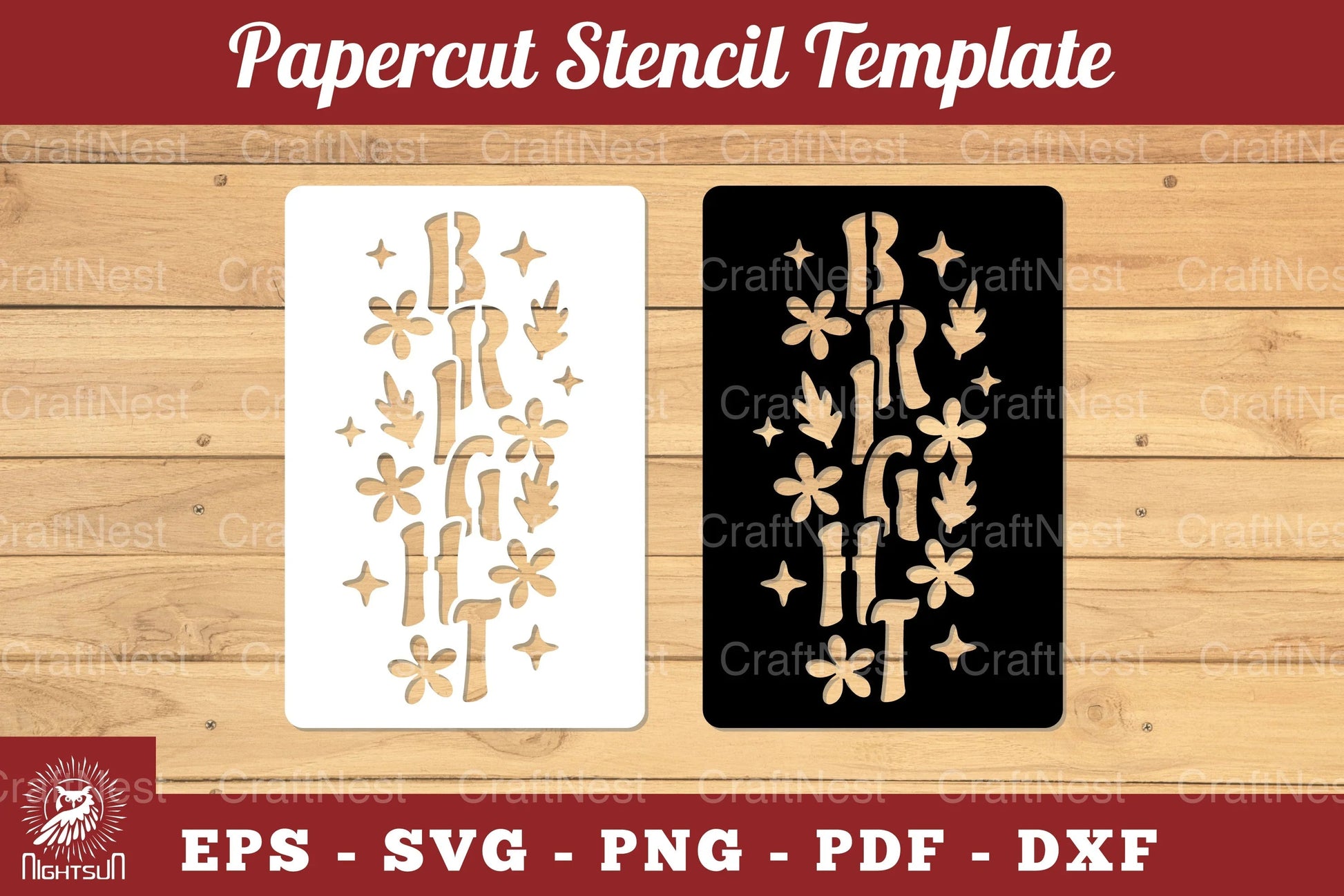 Bright Papercut Stencil Clipart Bundle - CraftNest - Digital Crafting and Art