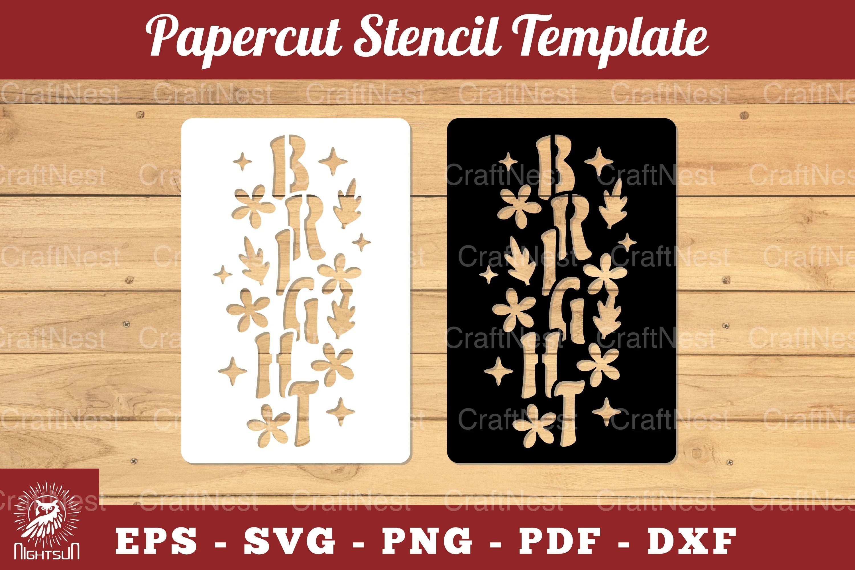 Bright Papercut Stencil Clipart Bundle - CraftNest - Digital Crafting and Art