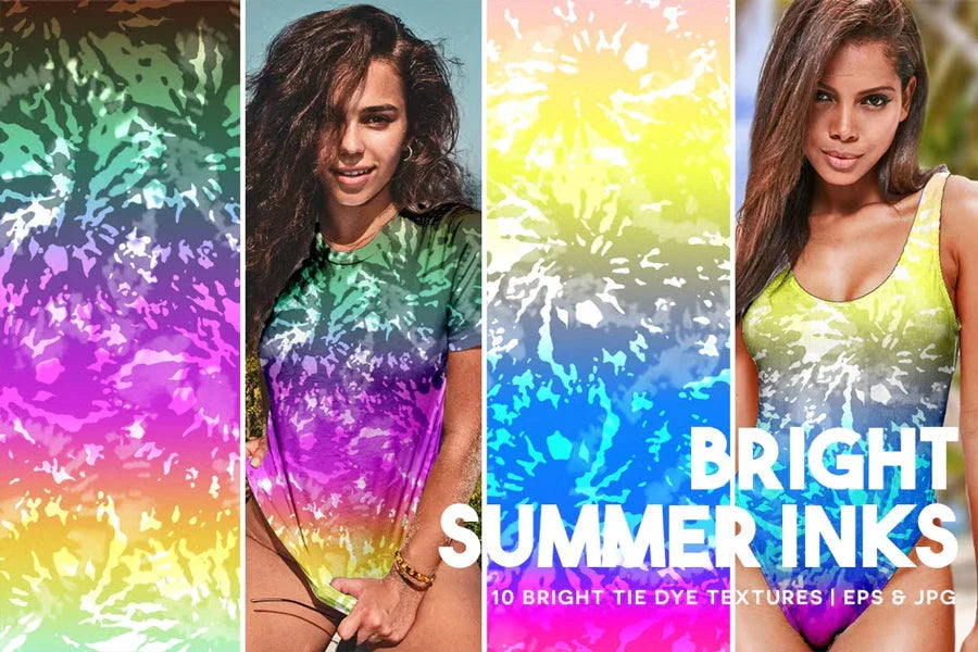 Bright Summer Inks - Tie-Dye - CraftNest - Digital Crafting and Art