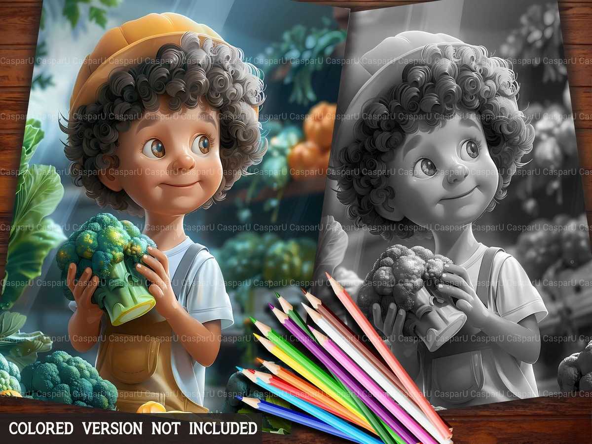 Broccoli Coloring Books - CraftNest - Digital Crafting and Art