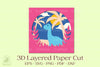 Brontosaurus 3D Layered Papercut Clipart Bundle