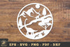 Brontosaurus Papercut Round Clipart Bundle