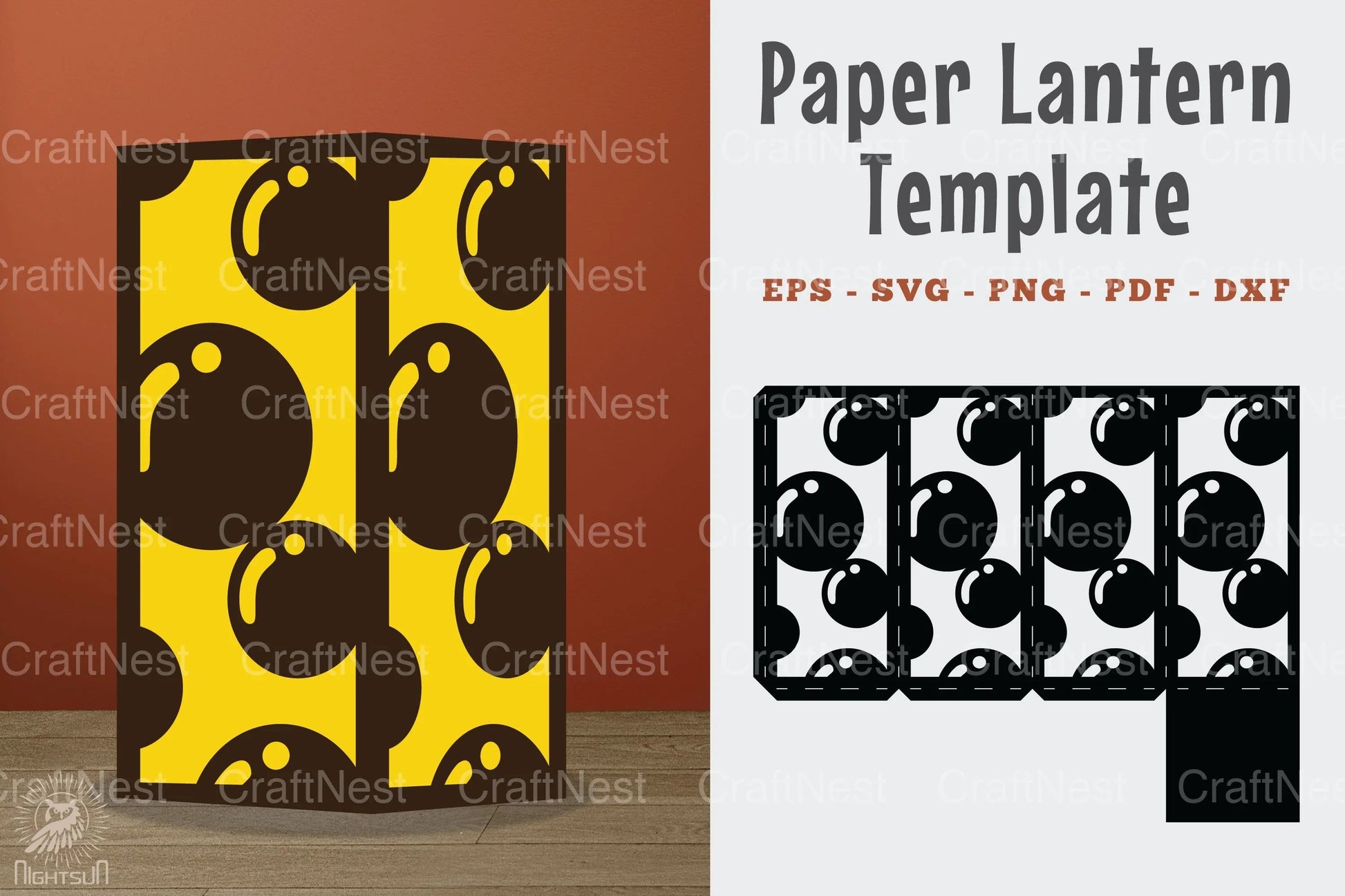 Bubble Papercut Lantern Template SVG Bundle - CraftNest - Digital Crafting and Art