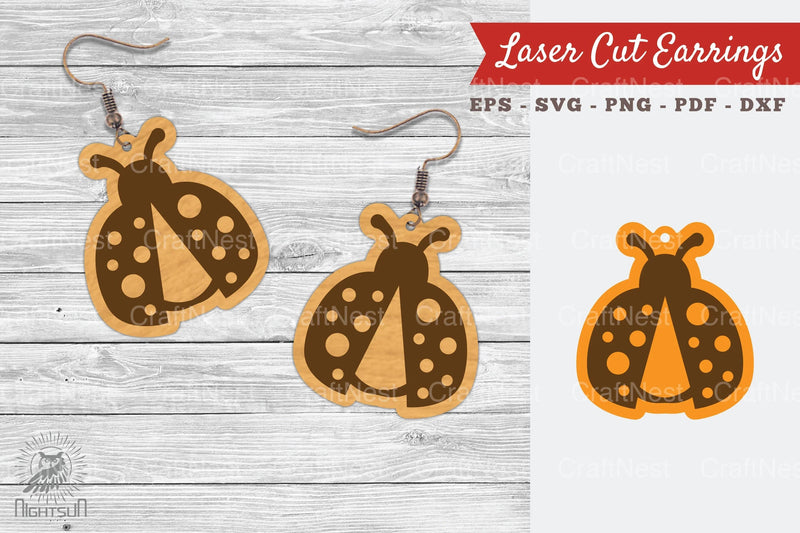 Bug Laser Cut Earrings Design Bundle - CraftNest - Digital Crafting and Art