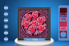 Papercut SVG Bundle: Bunch of Roses Design - CraftNest - Digital Crafting and Art