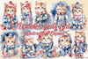 Winter Cute Cat Clipart Bundle