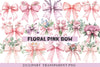 Floral Pink Bow Clipart