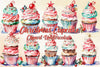 Christmas Cupcake Clipart Bundle