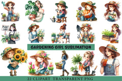 Gardening Girl Clipart - CraftNest - Digital Crafting and Art