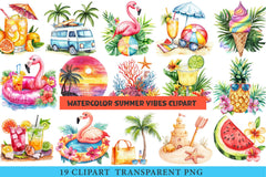 Summer Vibes Clipart - CraftNest - Digital Crafting and Art