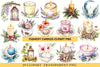 Flowery Candles Clipart Bundle