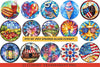 4th of July Stained Glass Clipart