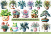 Potted Plants Clipart Bundle