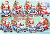 Christmas Claus Car Clipart Bundle