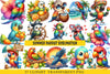 Summer Parrot Sublimation Clipart Bundle