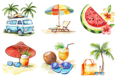 Summer Vibes Clipart - CraftNest - Digital Crafting and Art