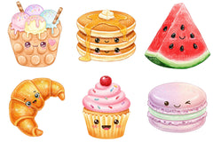 Kawaii Glitter Food Clipart - CraftNest - Digital Crafting and Art