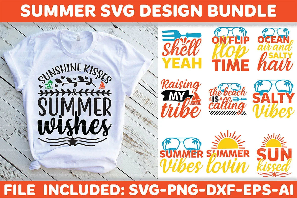 Summer Design SVG Bundle 3 - CraftNest - Digital Crafting and Art
