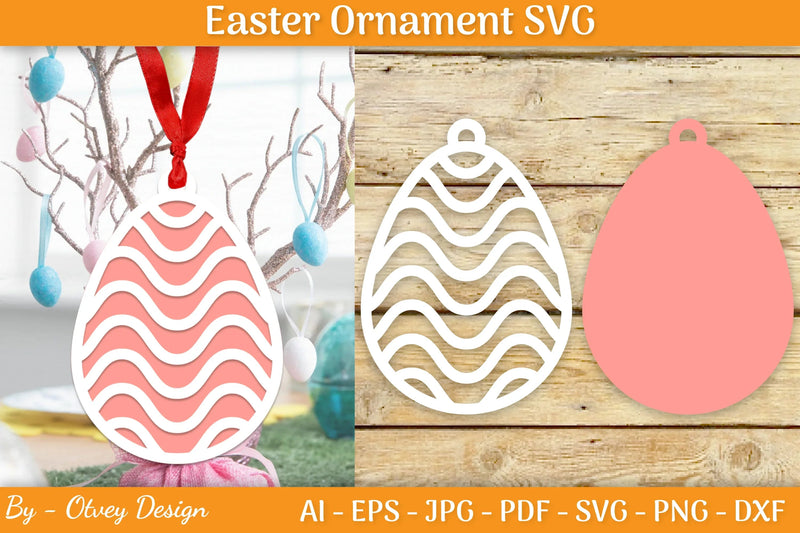 Bunny Easter Layered Ornaments SVG Bundle - CraftNest - Digital Crafting and Art
