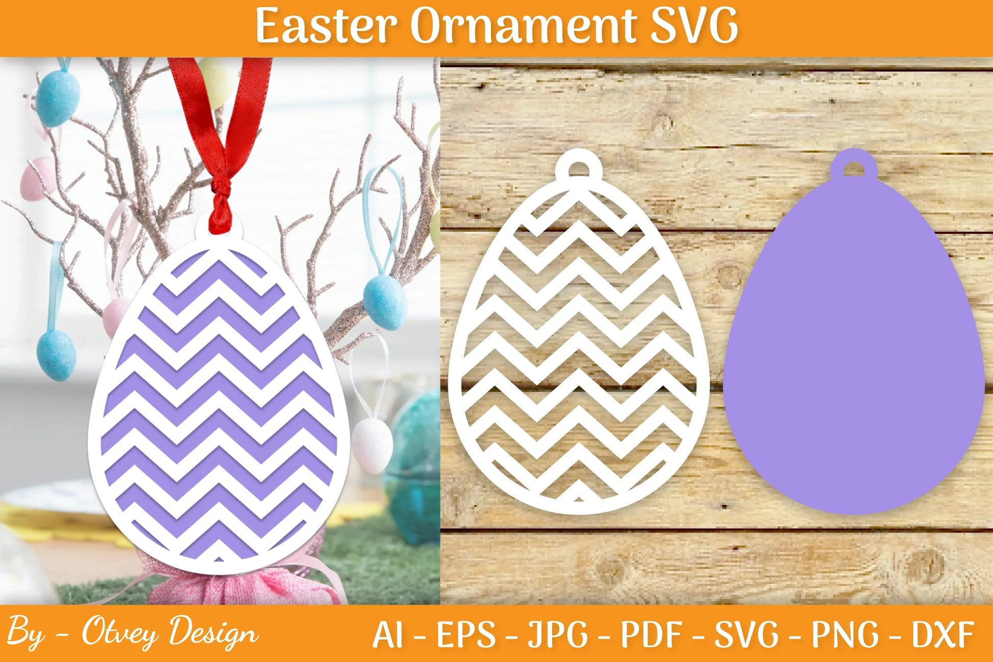 Bunny Easter Layered Ornaments SVG Bundle - CraftNest - Digital Crafting and Art
