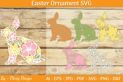 Bunny Flower Layered Papercut SVG Bundle - CraftNest - Digital Crafting and Art